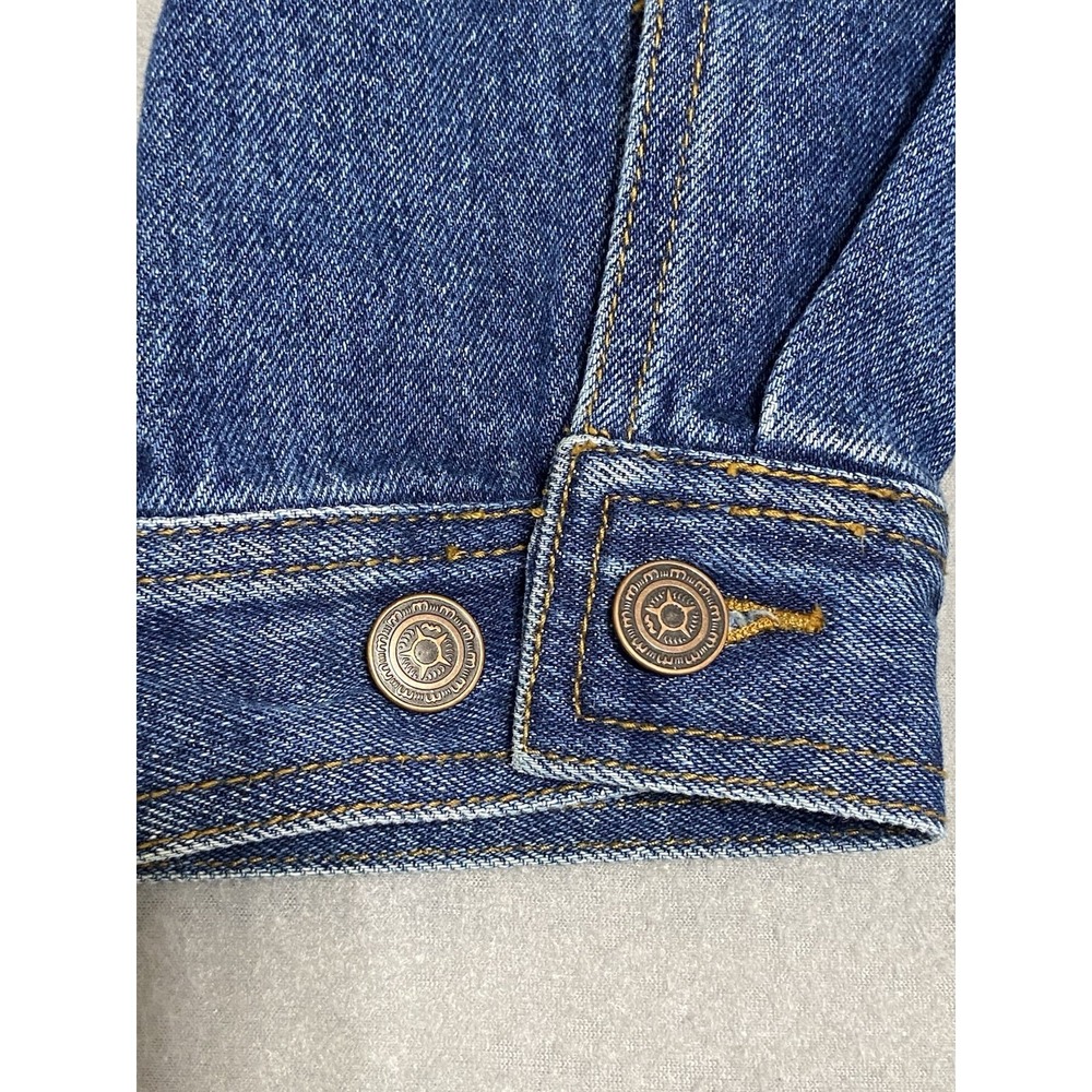 Casual Pointe Mens Denim Trucker Jacket Blue XL Vintage Relaxed Fit Cotton - Picture 6 of 12